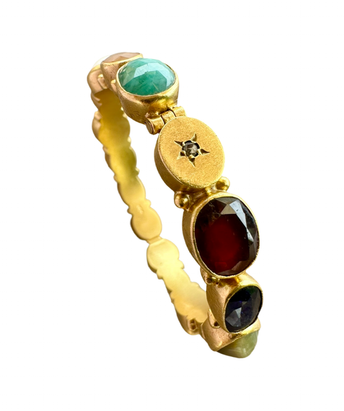 Gold Plated Navaratna Bangle