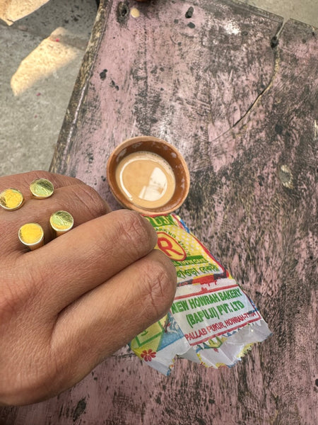 18K Gold Plated Gaudi Four Dot Hugger