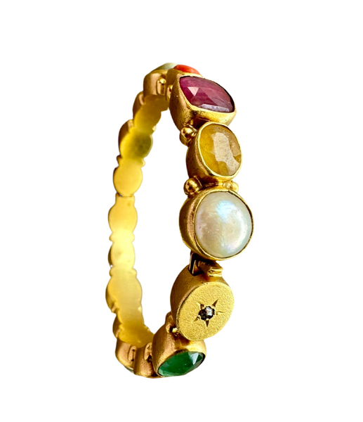 Gold Plated Navaratna Bangle