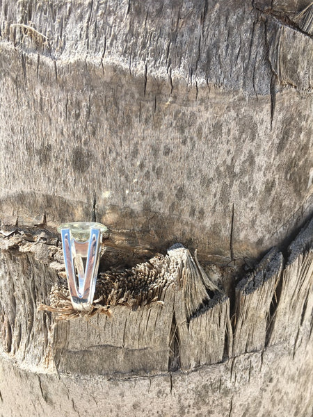 Da Vinci Four Prong Capri Cocktail Ring Lemon Topaz