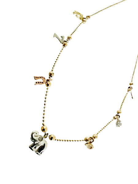 14k Gold Lucky Charm Necklace