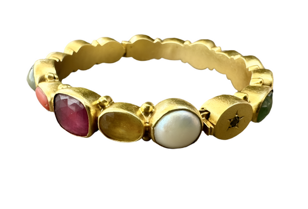 Gold Plated Navaratna Bangle