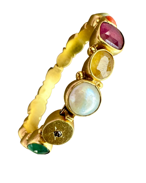 Gold Plated Navaratna Bangle
