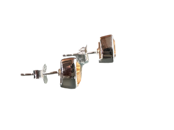 Capri Encased Triangolo Studs Citrine