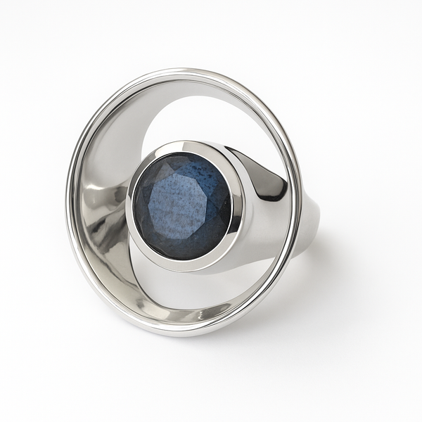 Art Deco Pop Ring Labradorite