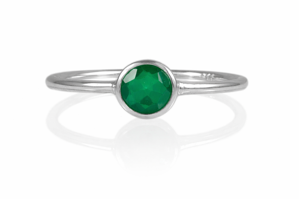 Bilbao Stacking Ring Green Onyx