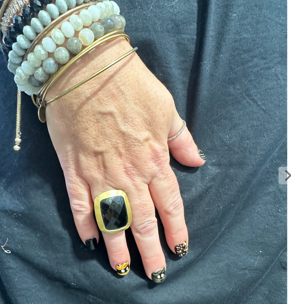 Villa Jovis Palacial Ring Black Onyx