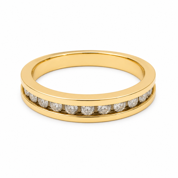 10k Gold Stackable Diamond Band Size 7.5