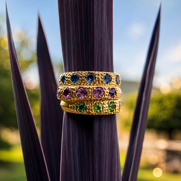 Jaipuri Encased Peridot Ring