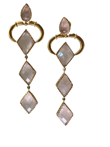 Spanish Conquistador Rose Quartz Drops