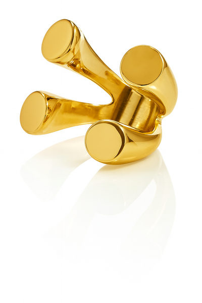 18K Gold Plated Gaudi Four Dot Hugger