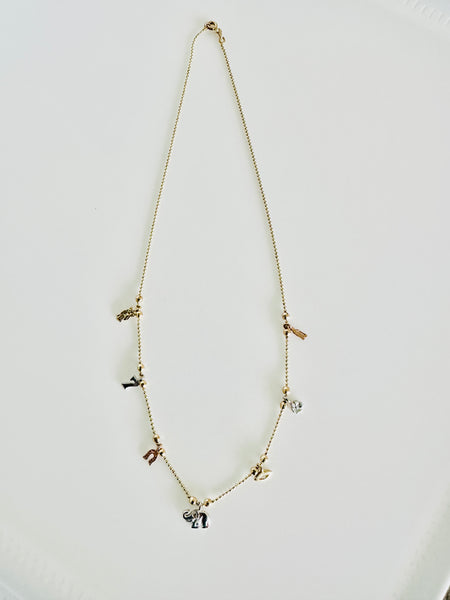 14k Gold Lucky Charm Necklace