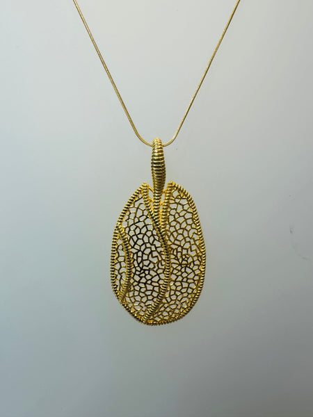 Gold Plated Komodo Dragon Pendant