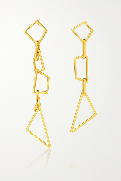 Gold Plated Berlin Angular Drops