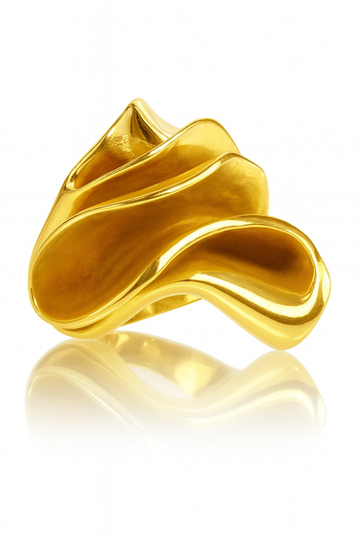 Gold Plated Grande Flamenco Flor Ring