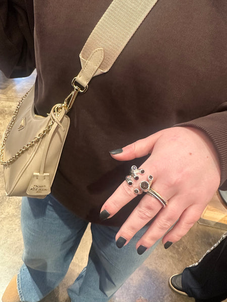 Desert Print Ring Smoky Topaz