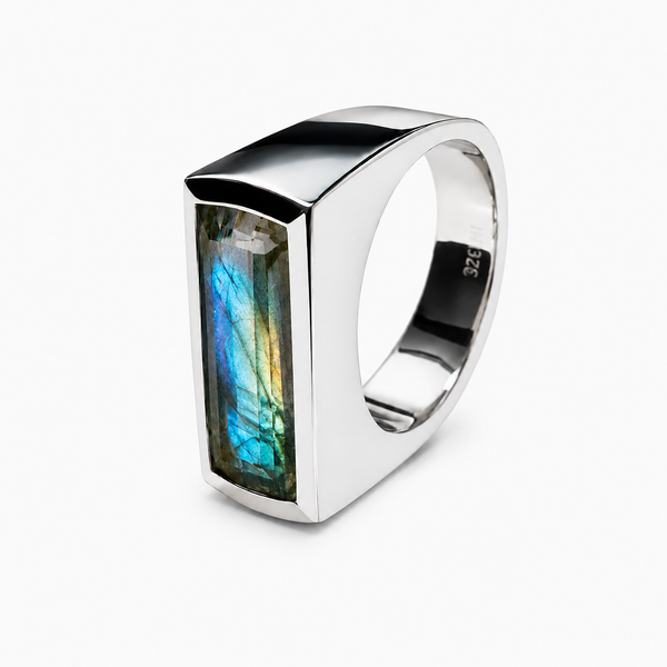 Icelandic Glacier Bar Ring Labradorite