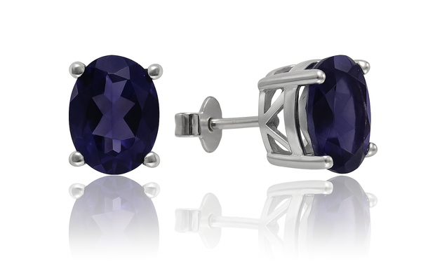 Jaipuri Studs Iolite