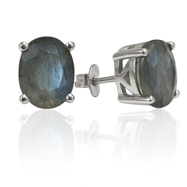 Jaipuri Studs Labradorite