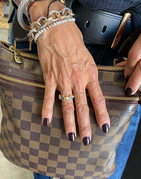 Milano Filo Stone Band Labradorite and Pearl