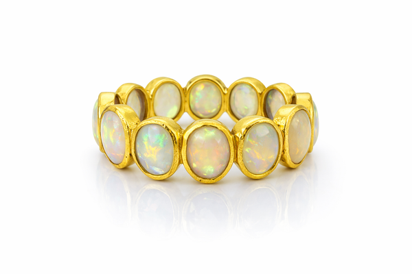 Jaipur Opal Aura Cobblestone Band