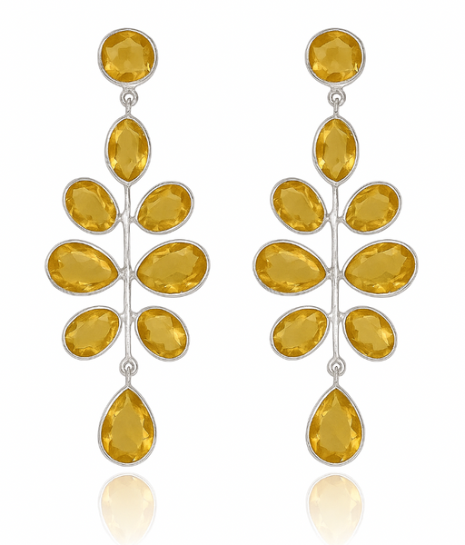 Budding Branch Earrings Citrine