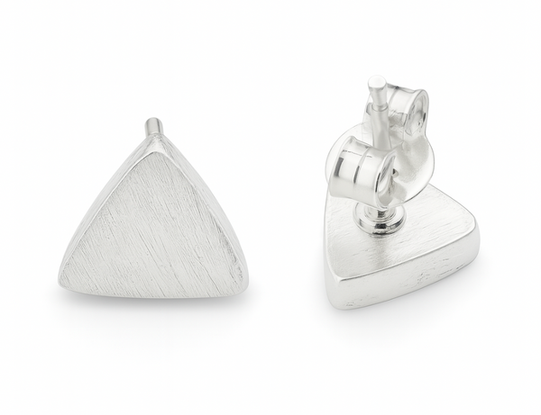 Berlin Brushed Triangle Studs