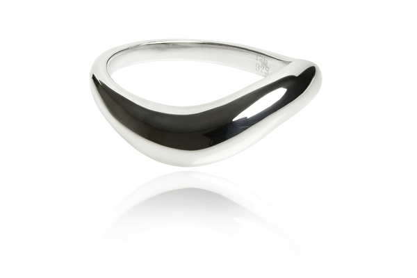 Bilbao Wave Band Sterling Silver