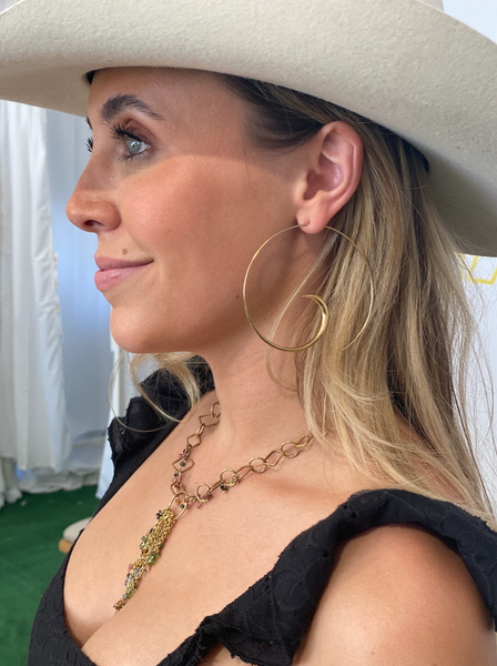 Classic 18k Gold Plated Swirly Earrings