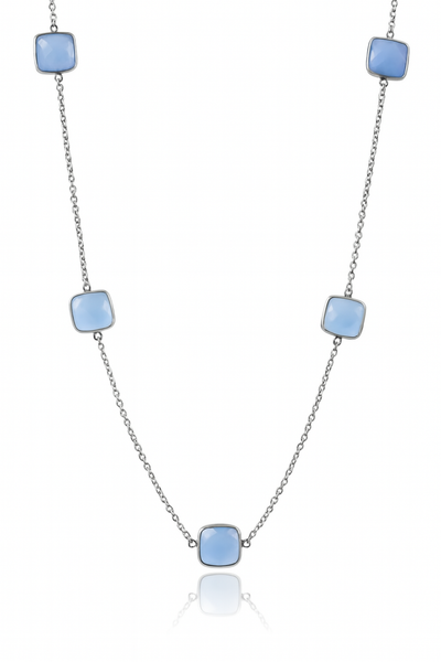 Tuscan Twilight Necklace – Blue Chalcedony