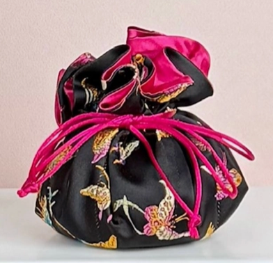 Jewelry Pouch Black Dragonfly