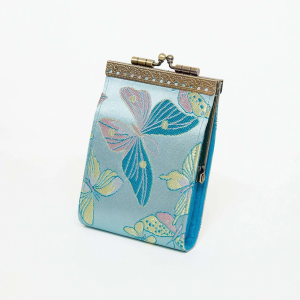 Butterfly Brocade RFID Card Holder | Spearmint