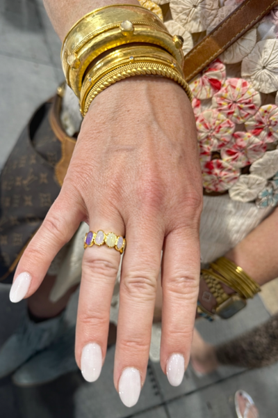 Jaipur Opal Aura Cobblestone Band