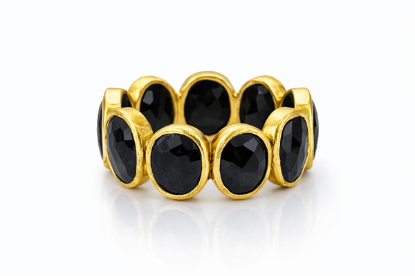 Jaipur Black Onyx Aura Cobblestone Band
