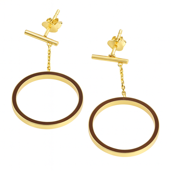 Gold Plated Berlin Circle Illusion Studs