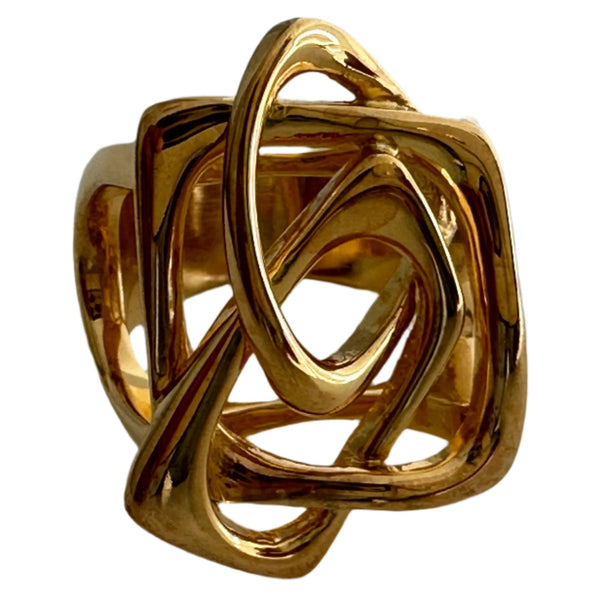 Bilbao Three Angular Loop Ring (Gold Plated)