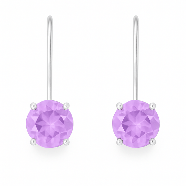 Aurora Ice Drop Earrings Amethyst
