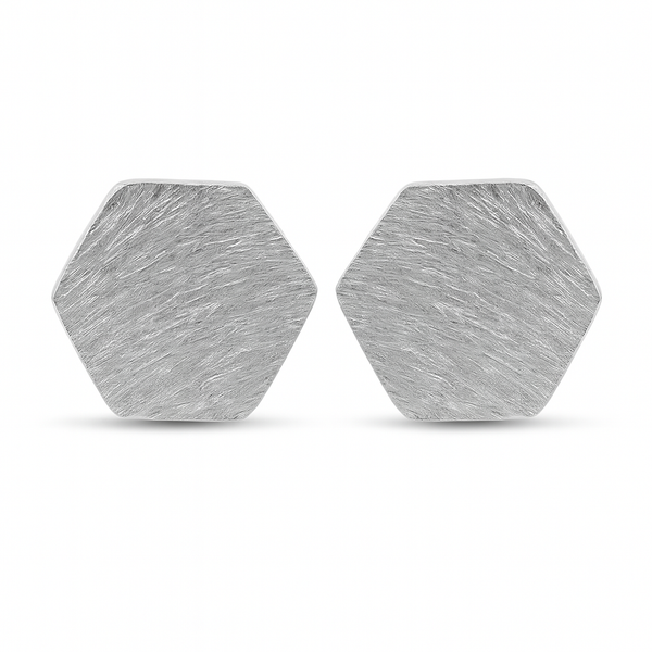 Berlin Brushed Hexagon Harmonie Studs