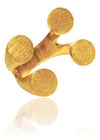 18K Gold Plated Brushed Gaudi Four Dot Hugger