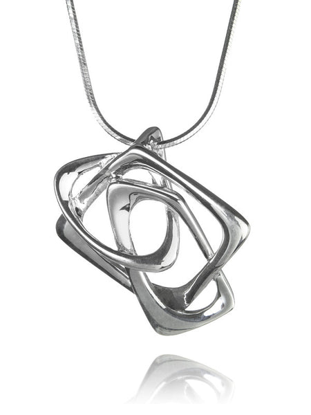 Bilbao Three Square Angular Pendant