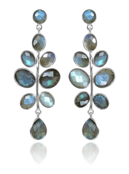 Budding Branch Earrings Labradorite