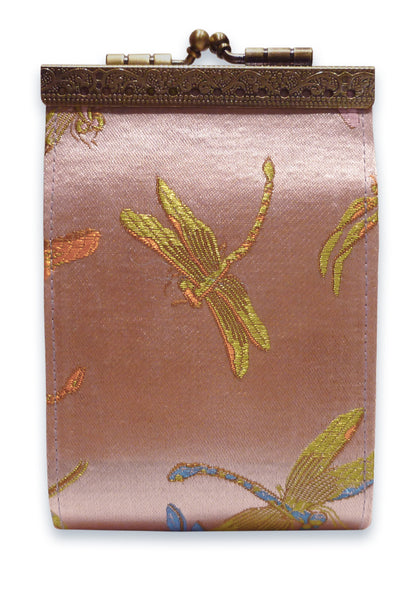 Cathayana Card Holder with RFID Light Pink Dragonfly