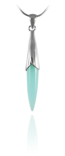 Bird of Paradise Pendant Aqua Chalcedony