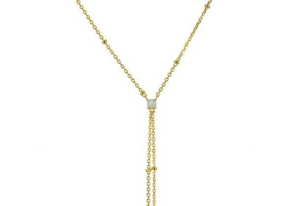 Opal Lariat Necklace