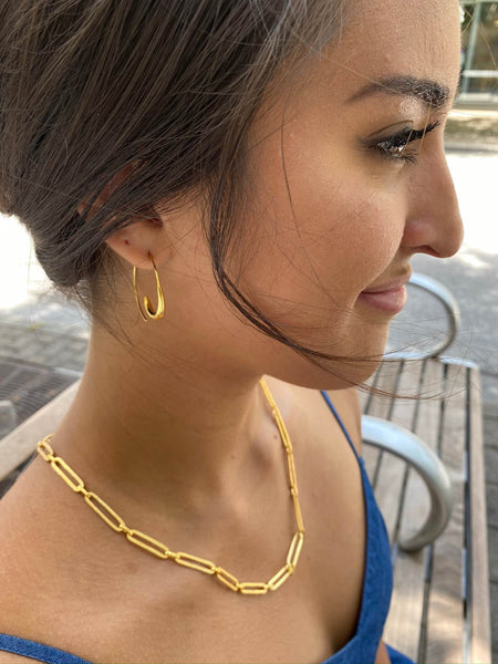 Gold Plated Rechtech Necklace