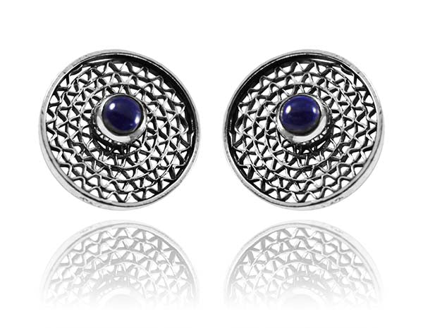 Tel Aviv Dot Earrings Lapis Lazuli