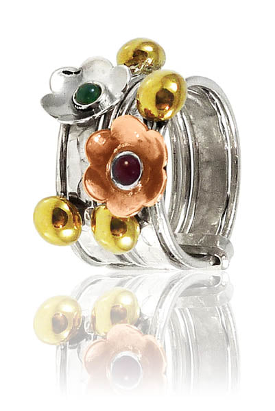 Two Flower Haifa Stacking Ring