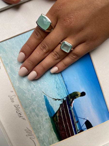 Small Rectangular Ring Labradorite