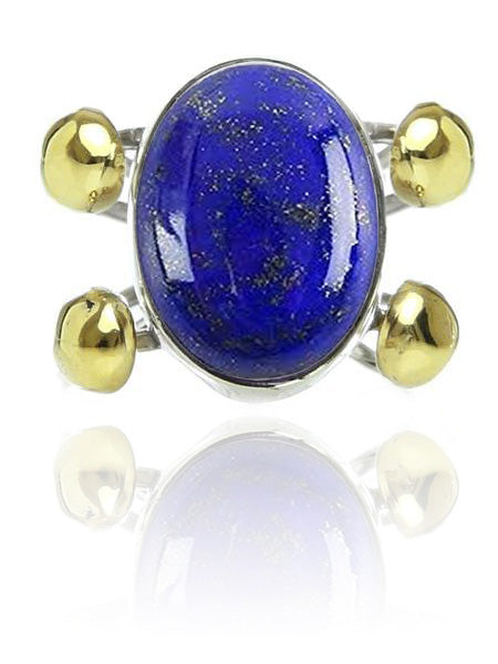 Conquistador Oval Stone Ring Lapis Lazuli