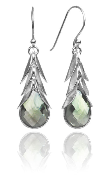 Brazilian Leaf Stone Drops Green Amethyst